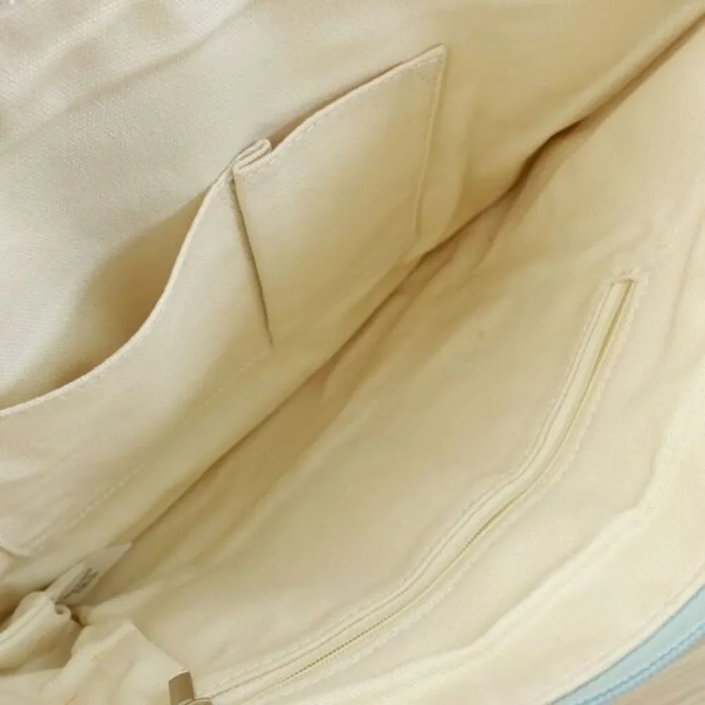 Laptop 13 Clutch Portfolio Bag Large Light Blue Cotton Document‎ Preppy BACKS